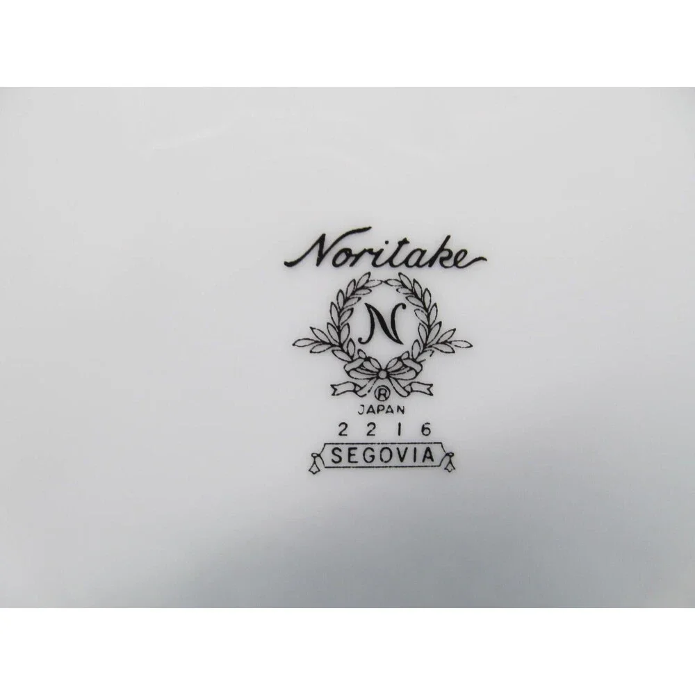 Noritake  Segovia Set Of 6 Black And White 6 1/2